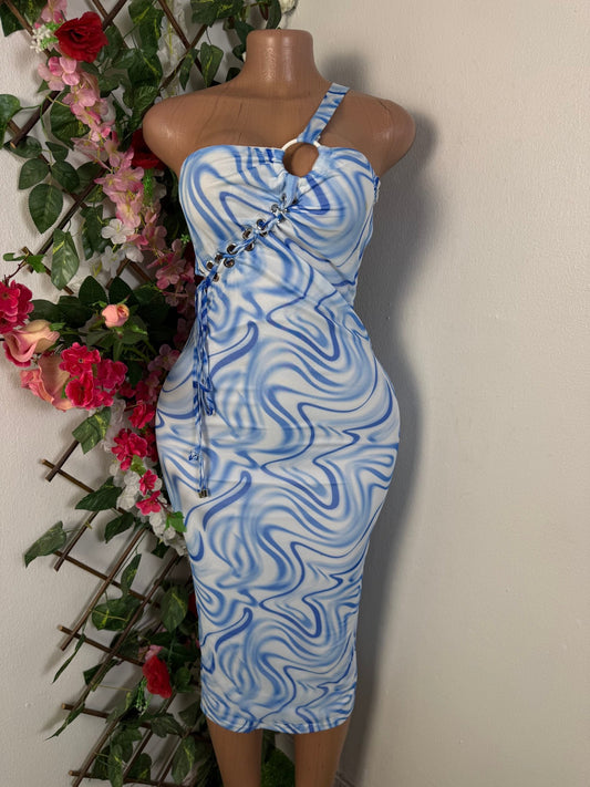 Robe moulante à une bretelle  - Perluna Store - kinshasa