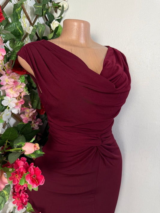 Robe moulante décolleté drapé  - Perluna Store - kinshasa