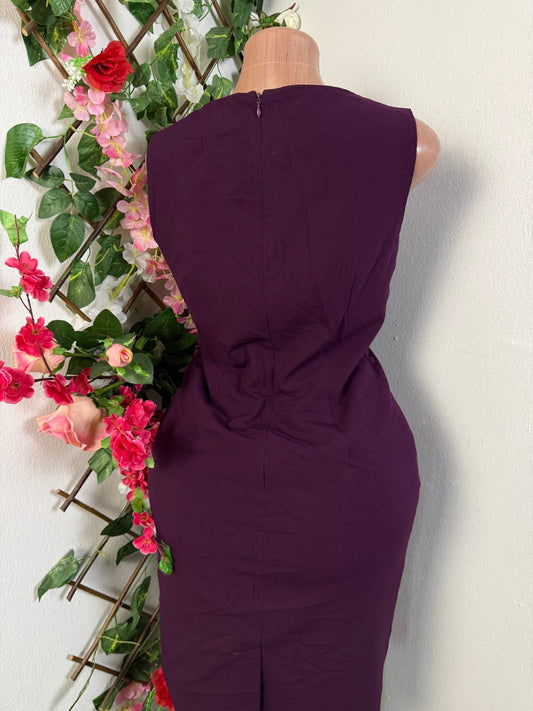 Robe moulante drapé sans manche - Perluna Store - kinshasa