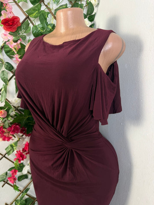 Robe moulante drapé taille épaule nue - Perluna Store - kinshasa