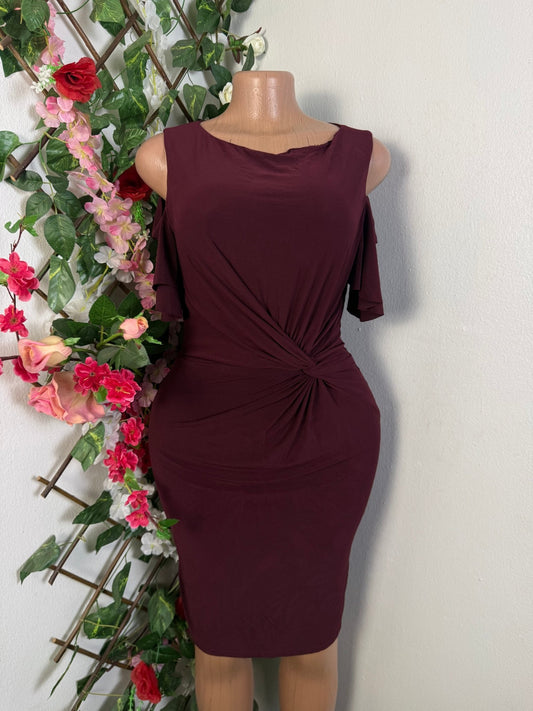 Robe moulante drapé taille épaule nue - Perluna Store - kinshasa