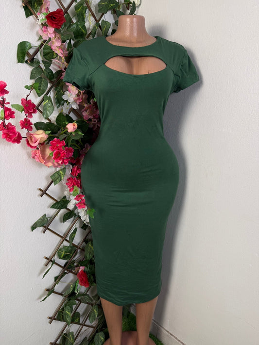 Robe moulante longue à bust ouvert  - Perluna Store - kinshasa