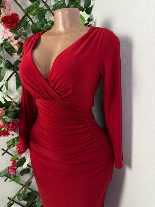 Robe moulante manche longue  - Perluna Store - kinshasa