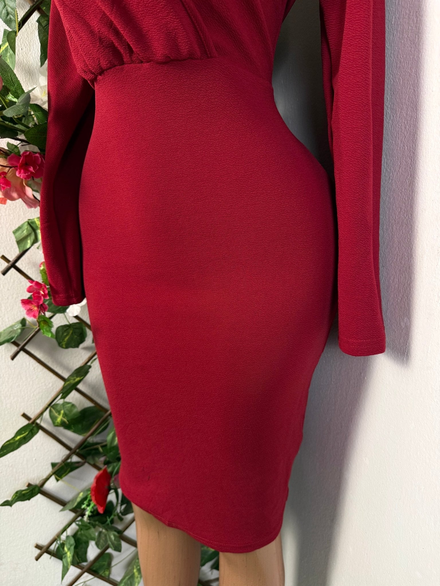 Robe moulante manche longue - Perluna Store - kinshasa