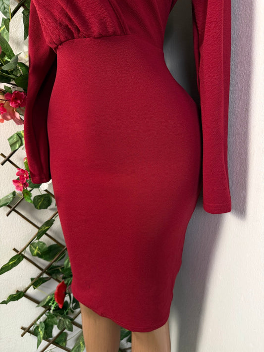 Robe moulante manche longue - Perluna Store - kinshasa