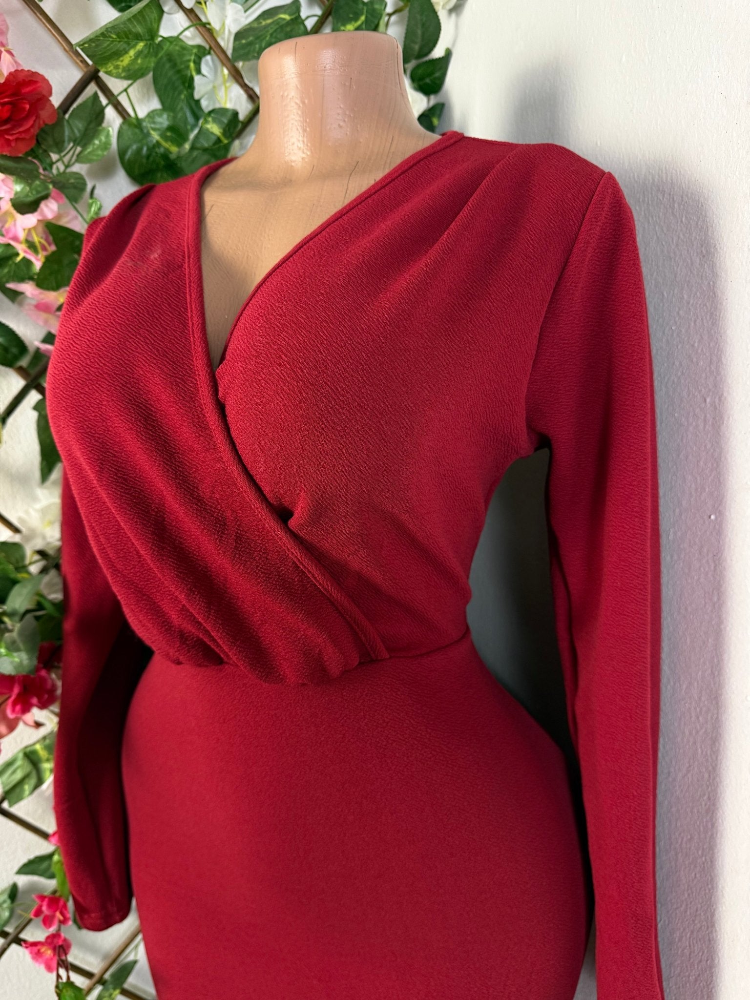 Robe moulante manche longue - Perluna Store - kinshasa