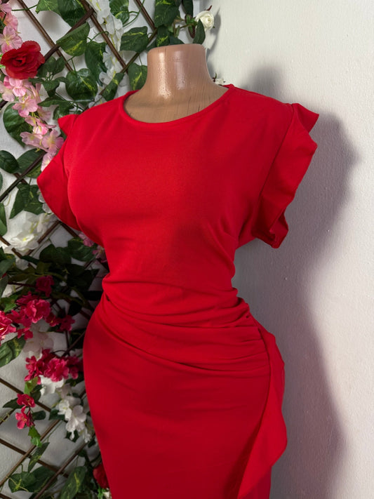 Robe moulante mi longue sans manche - Perluna Store - kinshasa