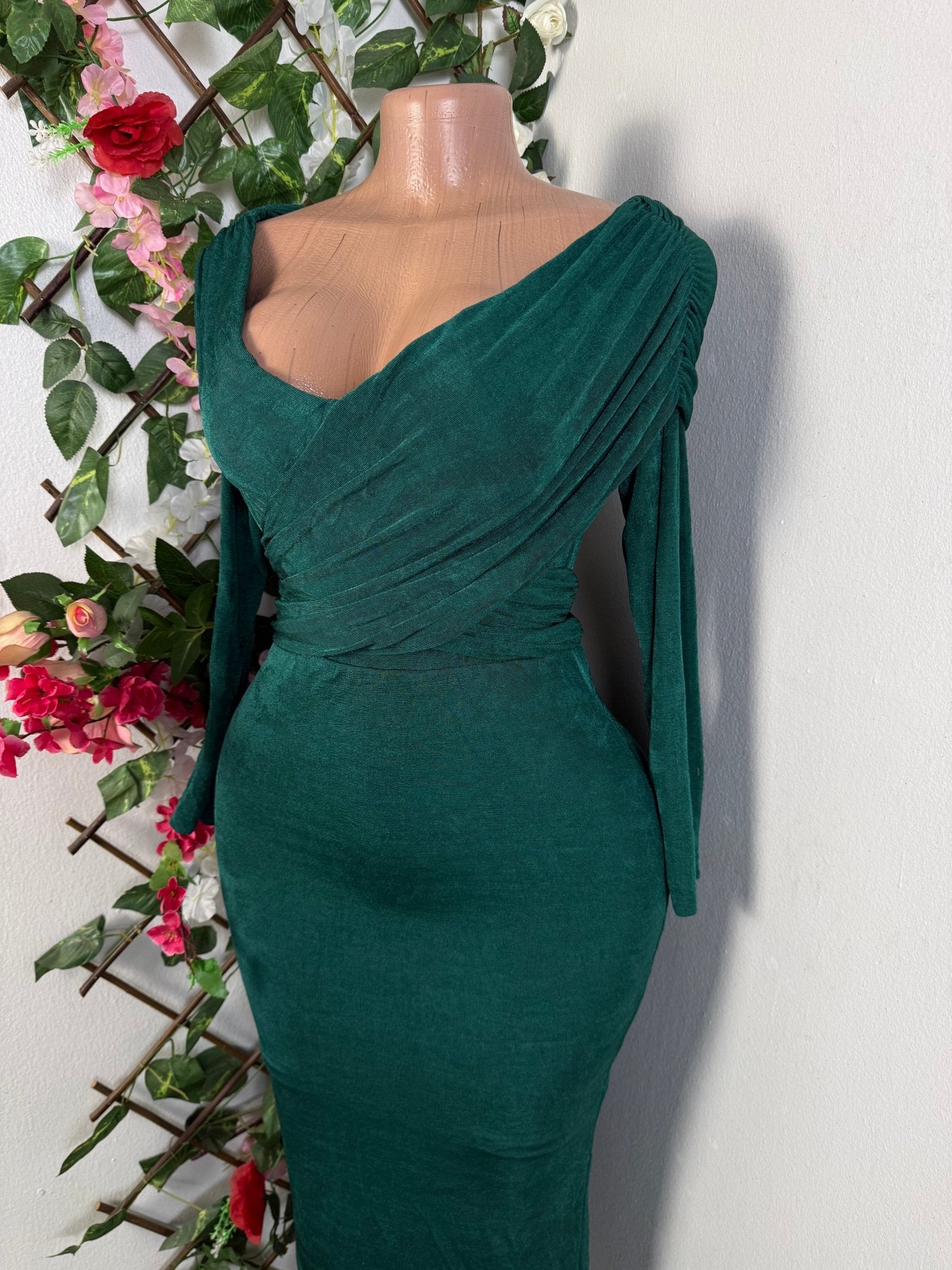 Robe moulante mil longue à noeud  - Perluna Store - kinshasa