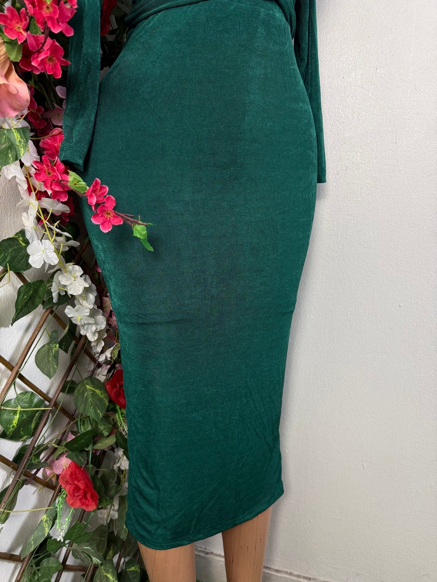 Robe moulante mil longue à noeud  - Perluna Store - kinshasa