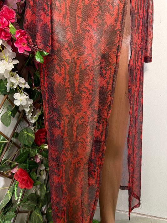 Robe par - dessus en voile long manche - Perluna Store - kinshasa