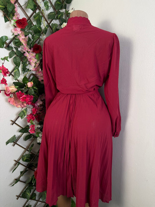 Robe plissée ceinturé long manche - Perluna Store - kinshasa