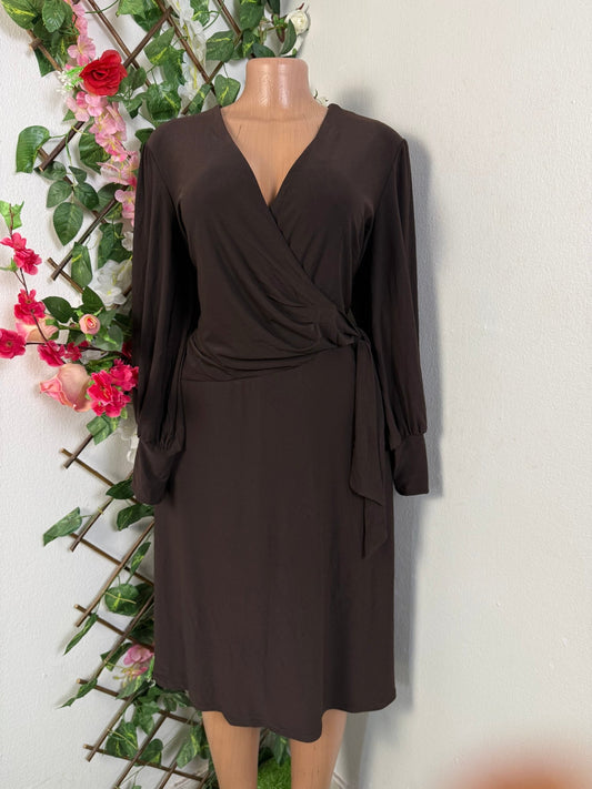 Robe portefeuille a manche longue - Perluna Store - kinshasa