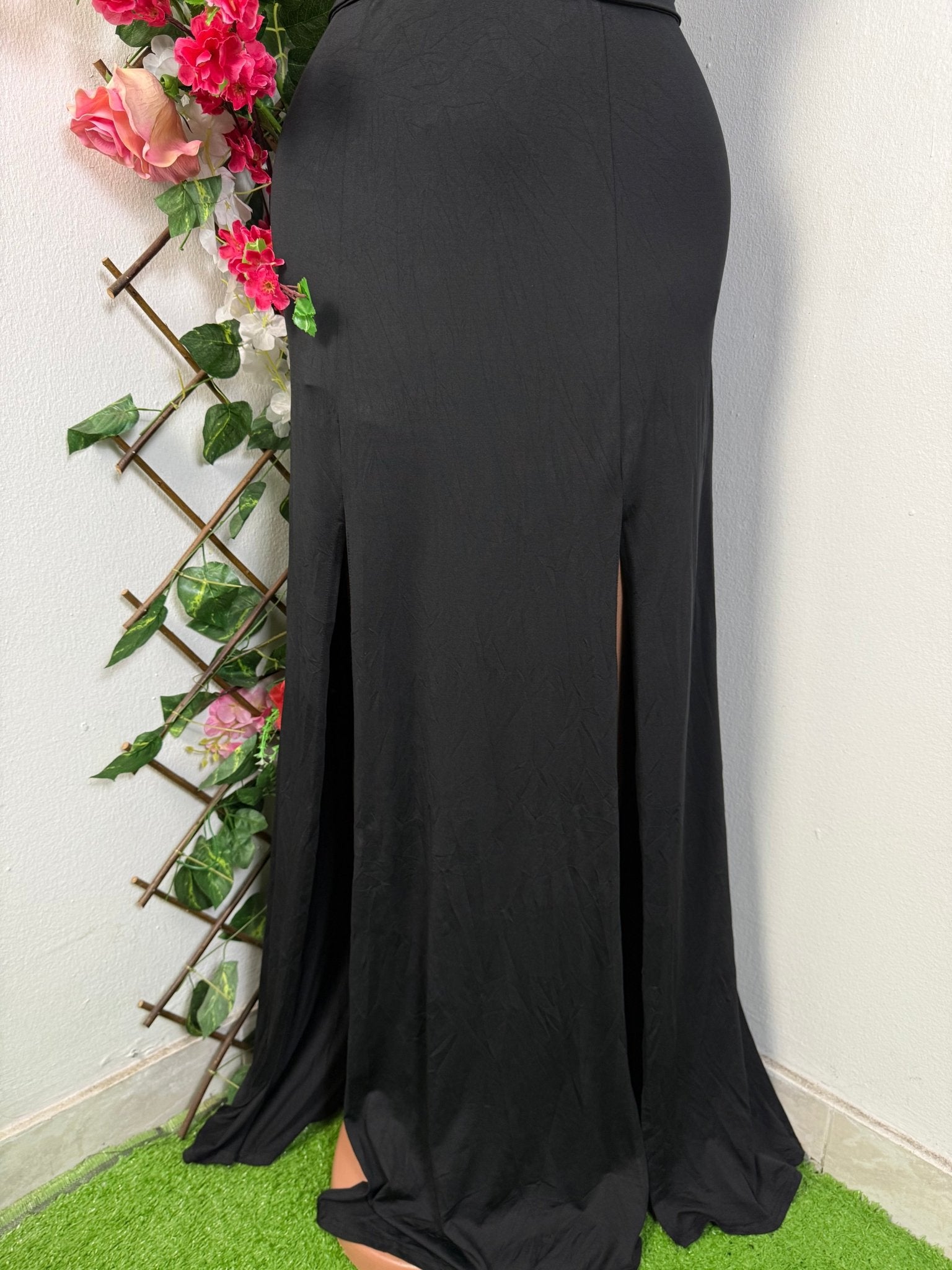 Robe soirée longue à double fente - Perluna Store - kinshasa
