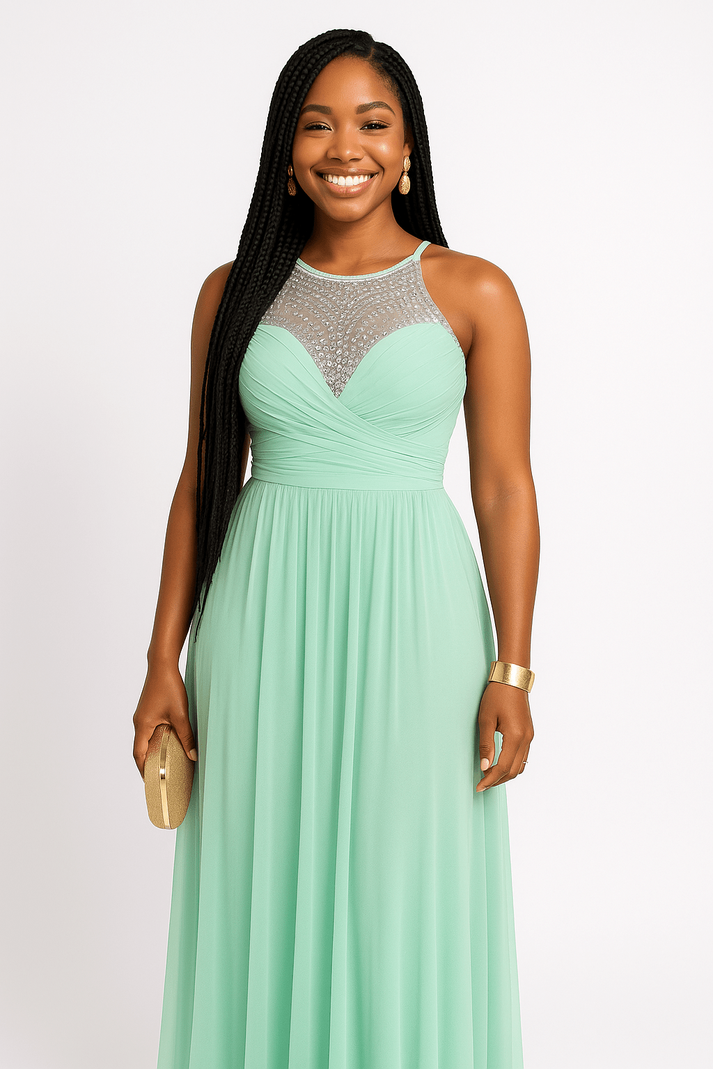 Robe soiree longue à fine bretelles - Perluna Store - kinshasa