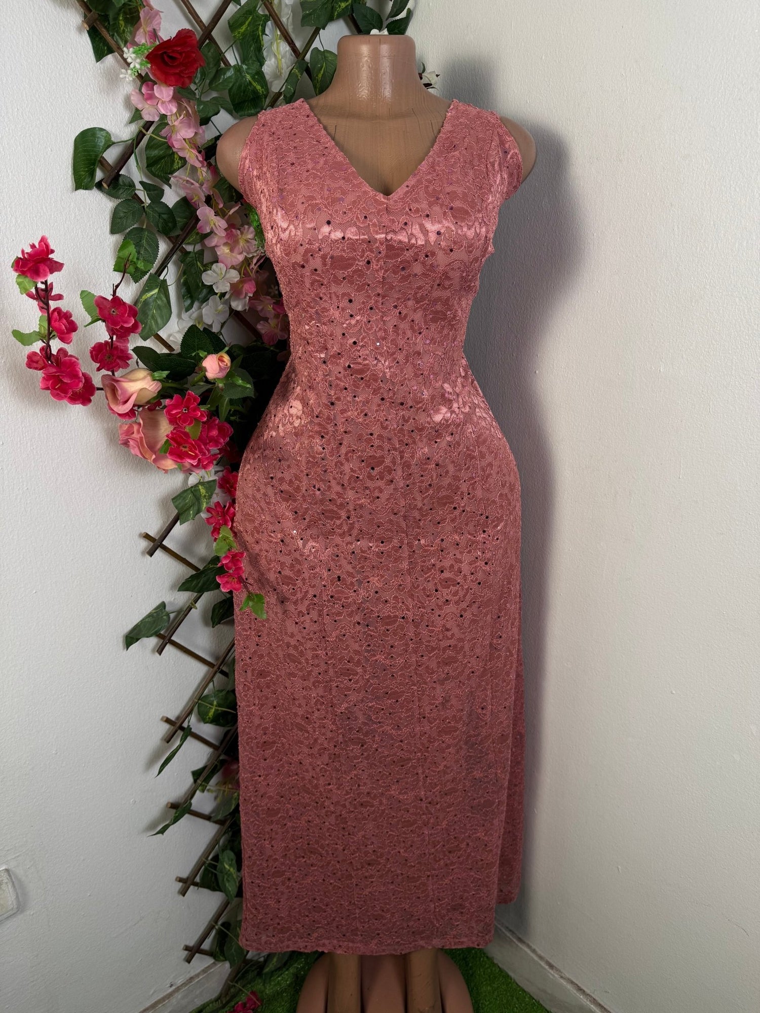 Robe soirée longue sa sans manche - Perluna Store - kinshasa