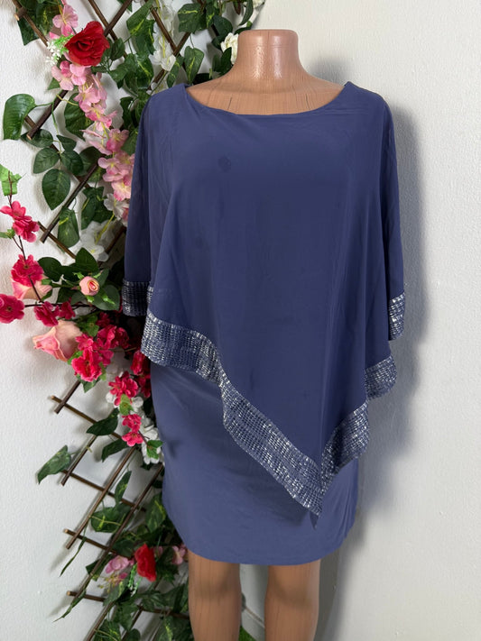 Robe tunique coupe asymétrique superposé - Perluna Store - kinshasa