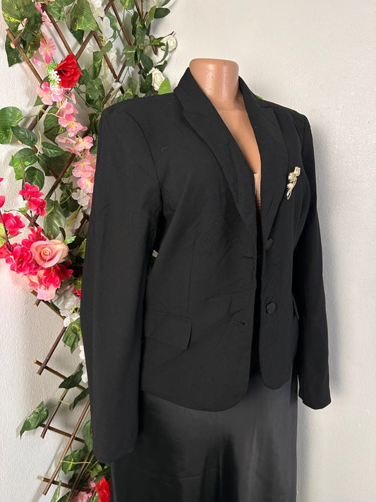 Veste blazer pour femme couleur noire à 2 bouton - Perluna Store - kinshasa