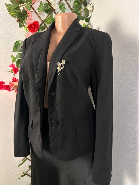 Veste blazer pour femme couleur noire à 2 bouton - Perluna Store - kinshasa