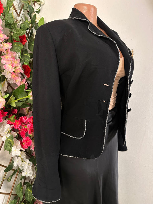 Veste blazer pour femme couleur noire en coton - Perluna Store - kinshasa