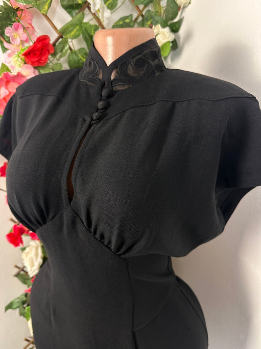 Robe élégante longue manches courte colle remonter dos ouvert - Perluna Store
