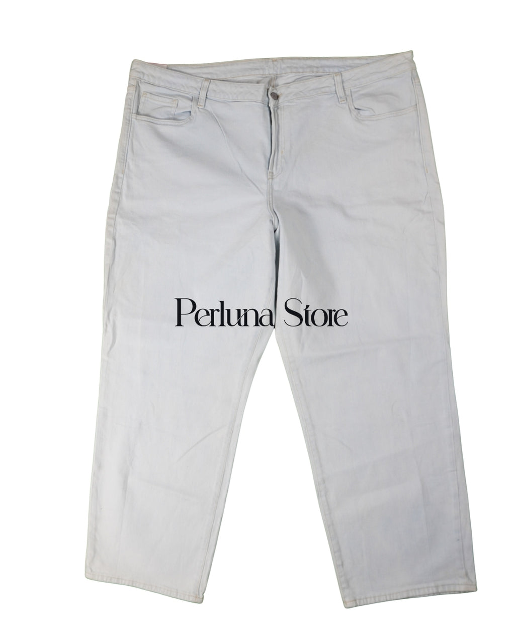 Pantalon Jeans Straight delave pour femme taille 48