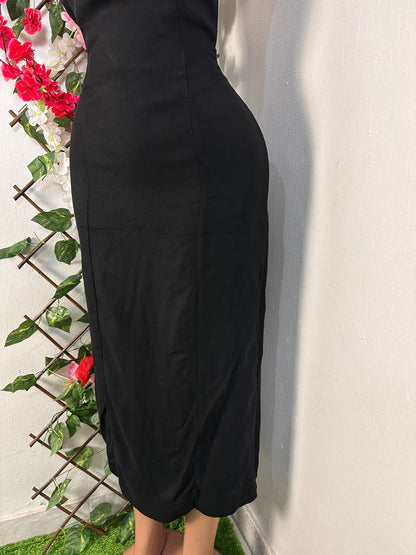 Robe longue moulante a fine bretelle dos croisé dénudée - Perluna Store
