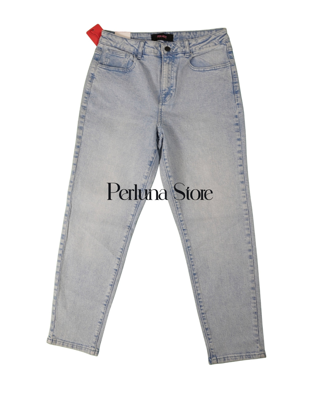 Pantalon Jeans Straight delave pour femme taille 34