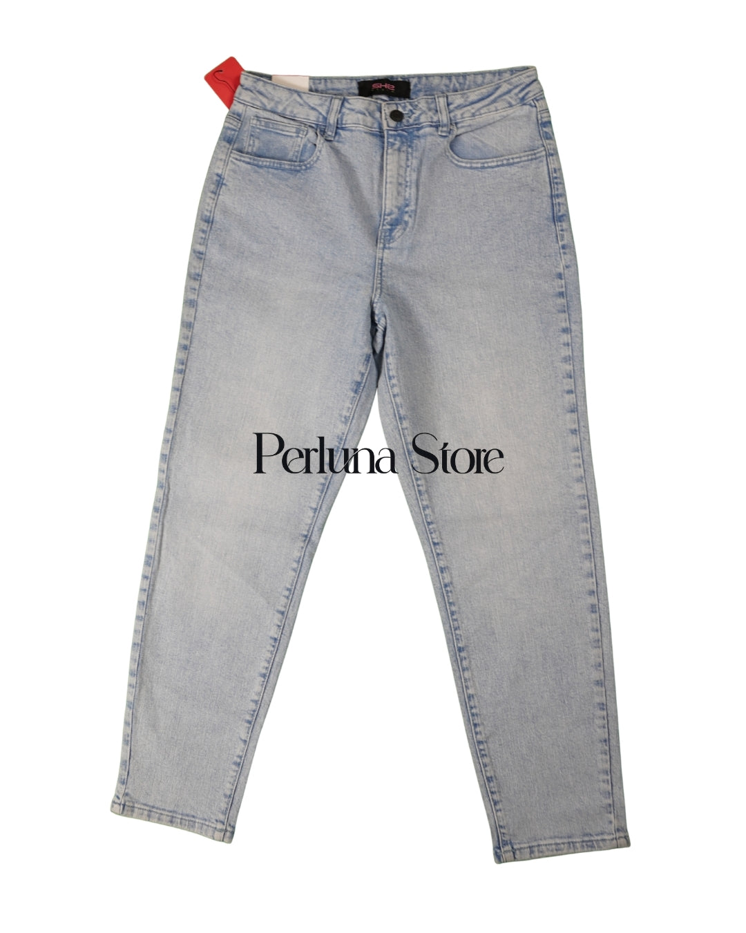 Pantalon Jeans Straight delave pour femme taille 34