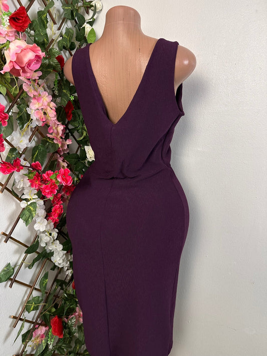 Robe élégante sans manche colle en U avec lasser de serrage taille - Perluna Store