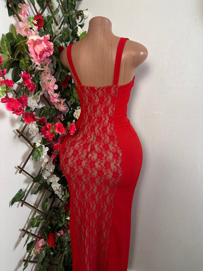 Robe élégante longue à fente remonté sans manche - Perluna Store