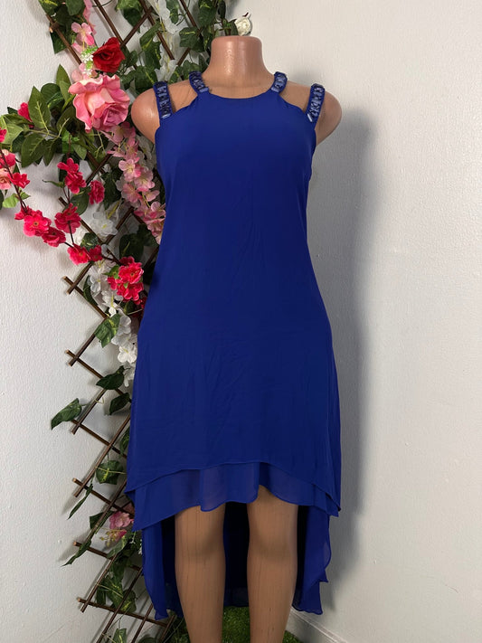 Robe longue à bretelle avec pente asymétrique - Perluna Store