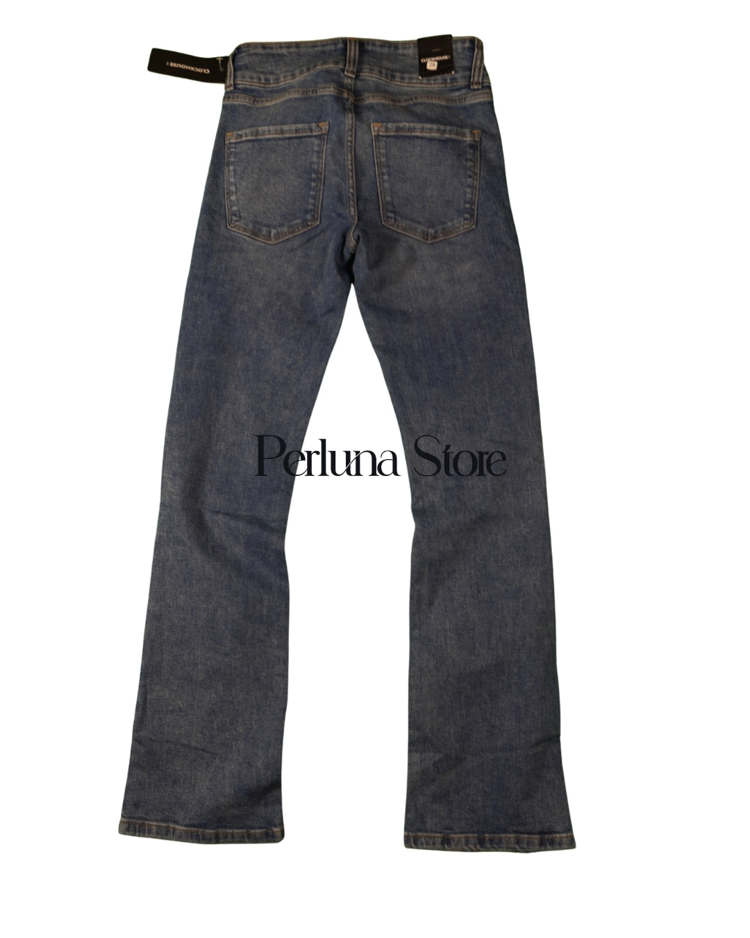 Pantalon Jeans Bootcut troues delavé pour femme taille 28