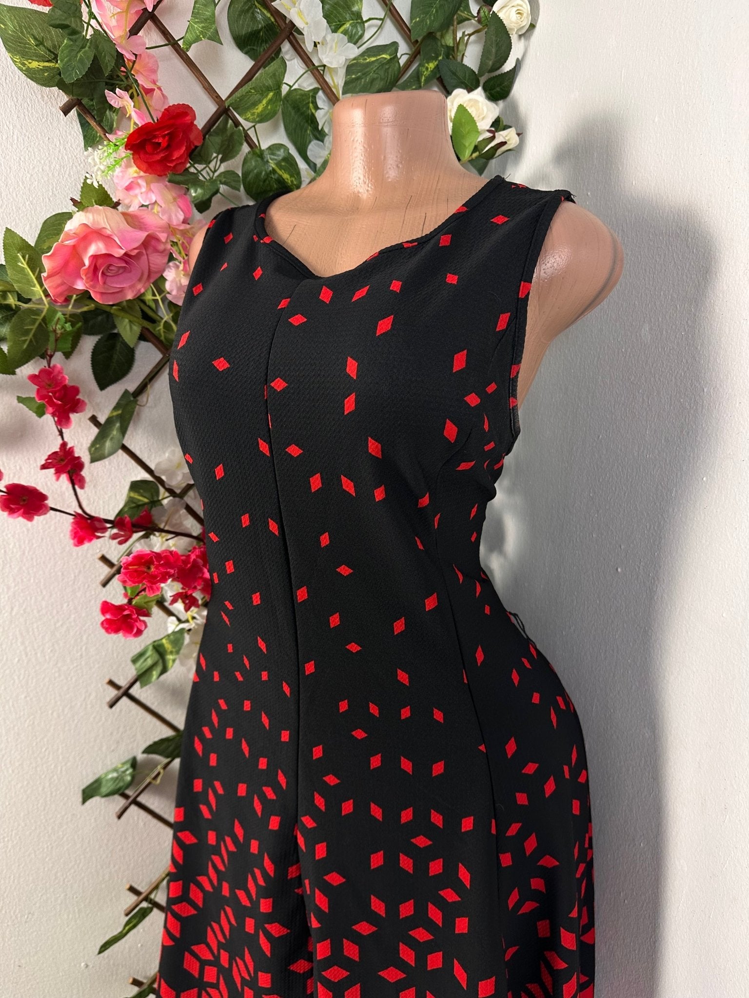 Robe évasée sans manche à colle rond - Perluna Store