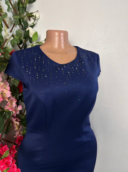 Robe moulante courte à demi manche colle rond - Perluna Store
