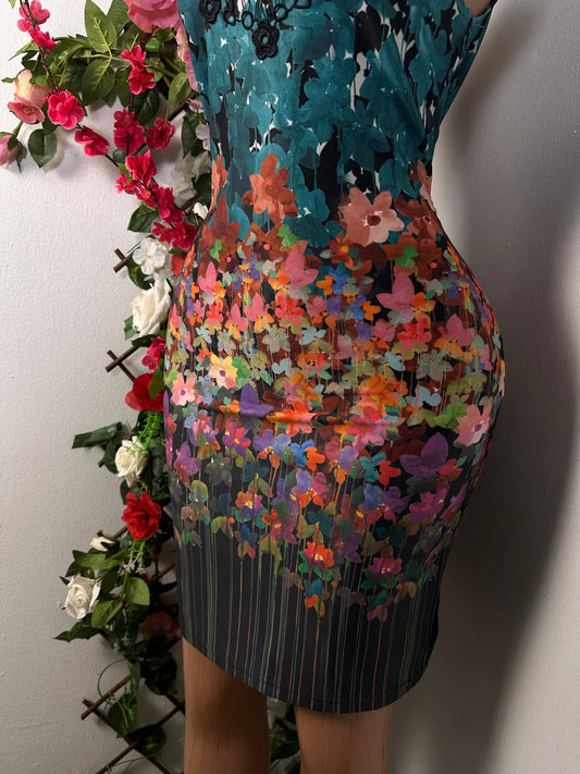 Robe moulante décolleté en voile noir sans manche - Perluna StorePerluna Store