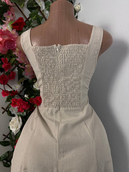 Robe longue évasée colle carré - Perluna Store