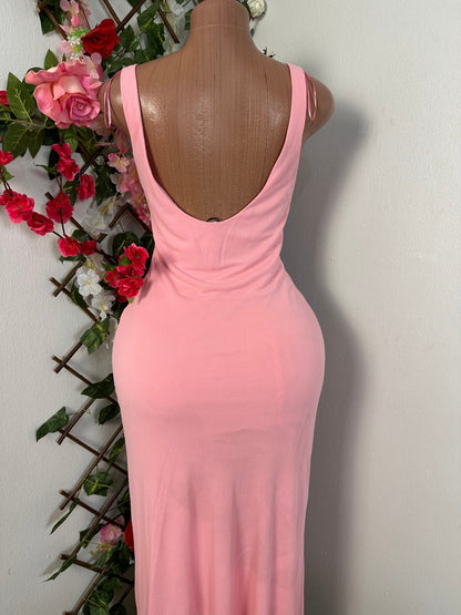 Robe longue a bretelle dos dénudé - Perluna Store