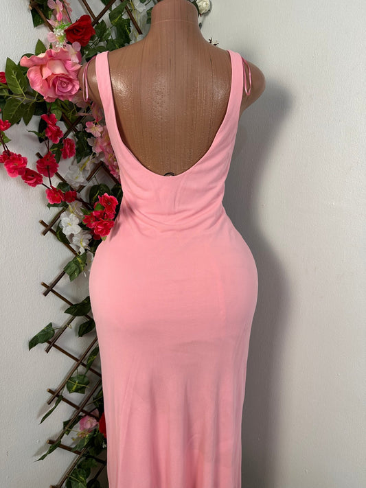 Robe longue a bretelle dos dénudé - Perluna Store