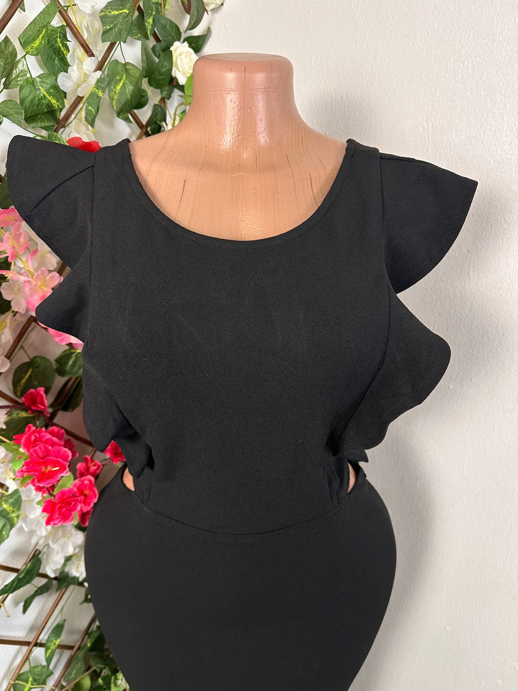 Robe moulante évasée sans manche à dos ouvert - Perluna Store