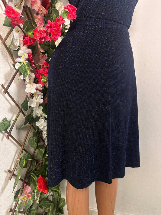 Robe évasée sans manche pailleté décolleté carrée - Perluna Store