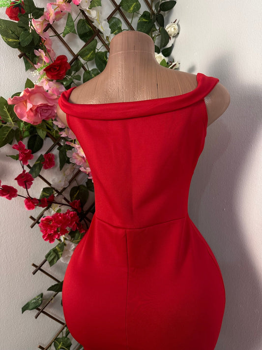 Robe moulante courte à décoté bardot sans manche - Perluna StorePerluna Store