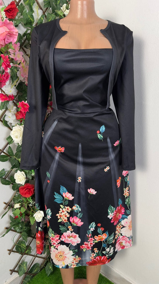 Robe longue élégante avec par dessus en manches longue - Perluna Store