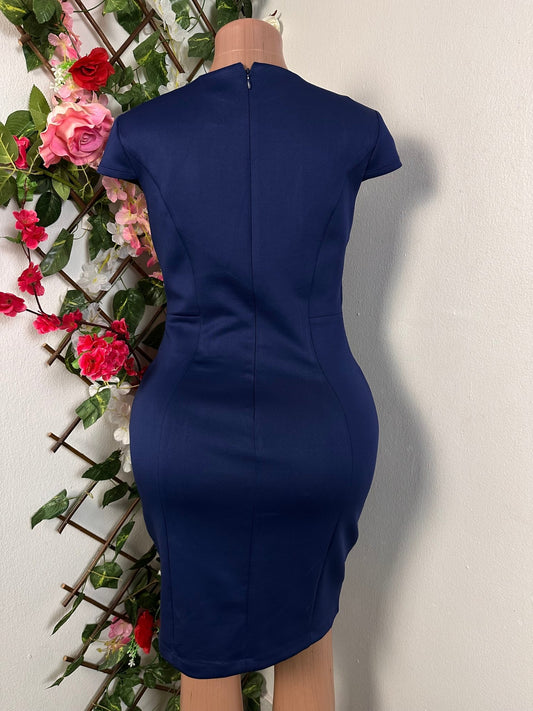 Robe moulante courte à demi manche colle rond - Perluna StorePerluna Store