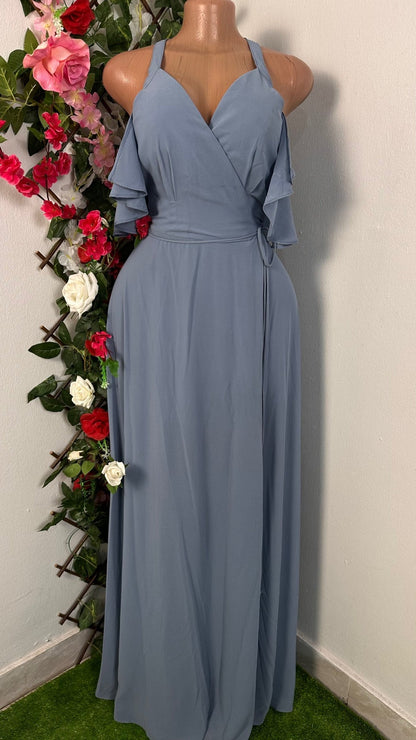 Robe croisé longue double bretelle - Perluna Store