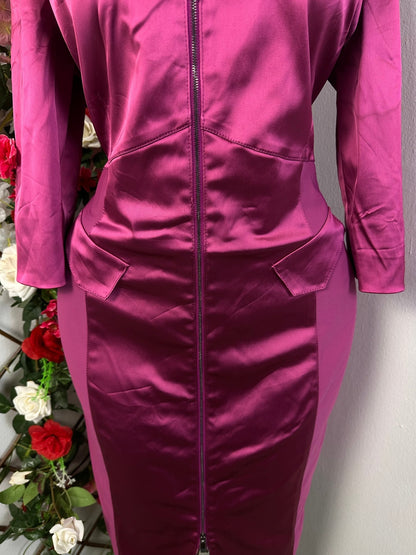 Robe de fête élégante a fermeture éclaire manche 3/4 - Perluna Store
