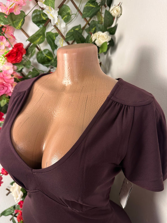 Robe mi longue manche longue évasée confort - Perluna Store