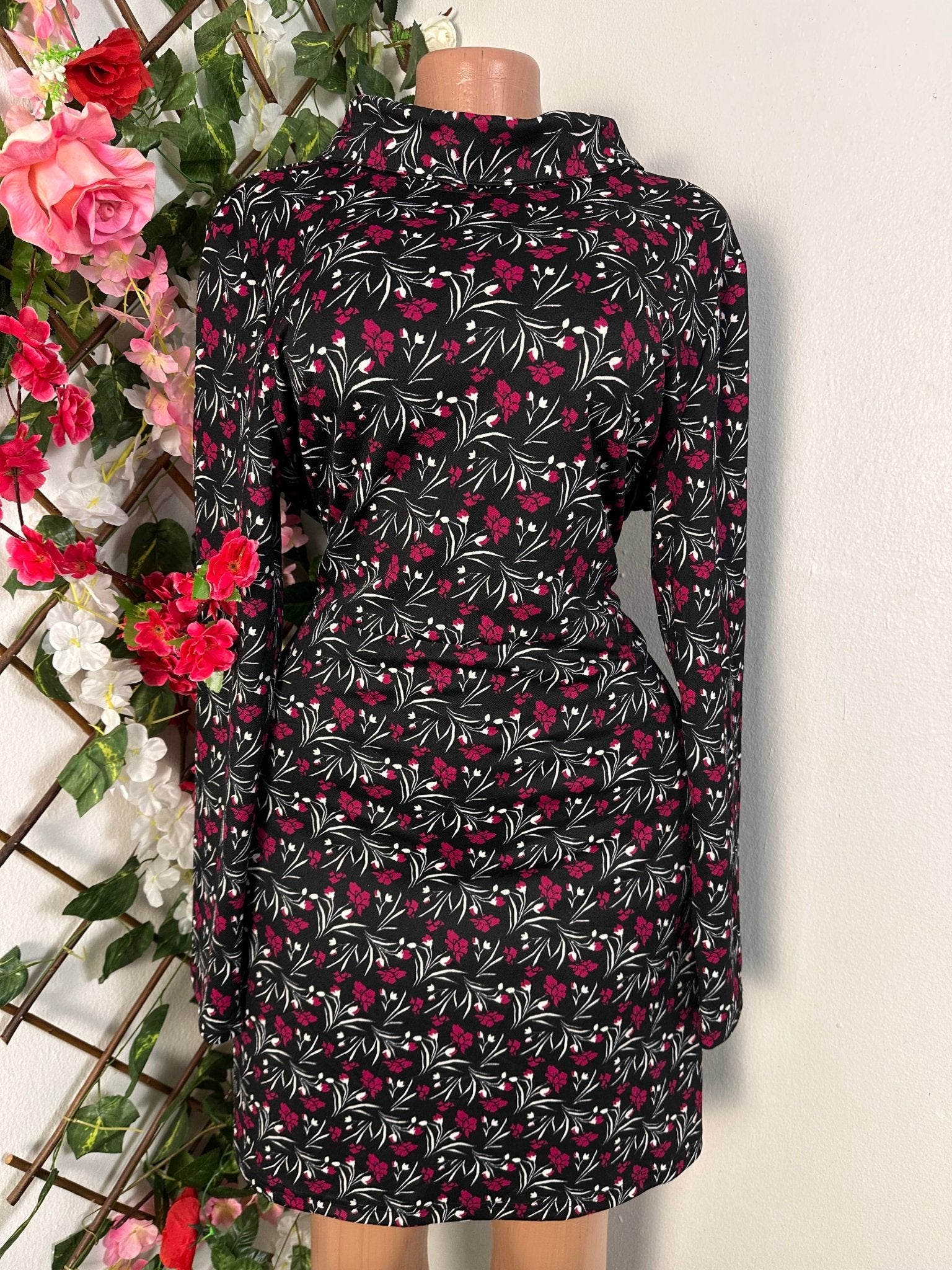 Robe élégante manche longue colle haut - Perluna Store