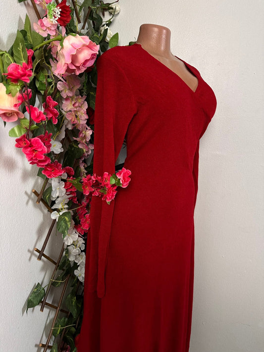 Robe longue confortable à colle en V - Perluna Store