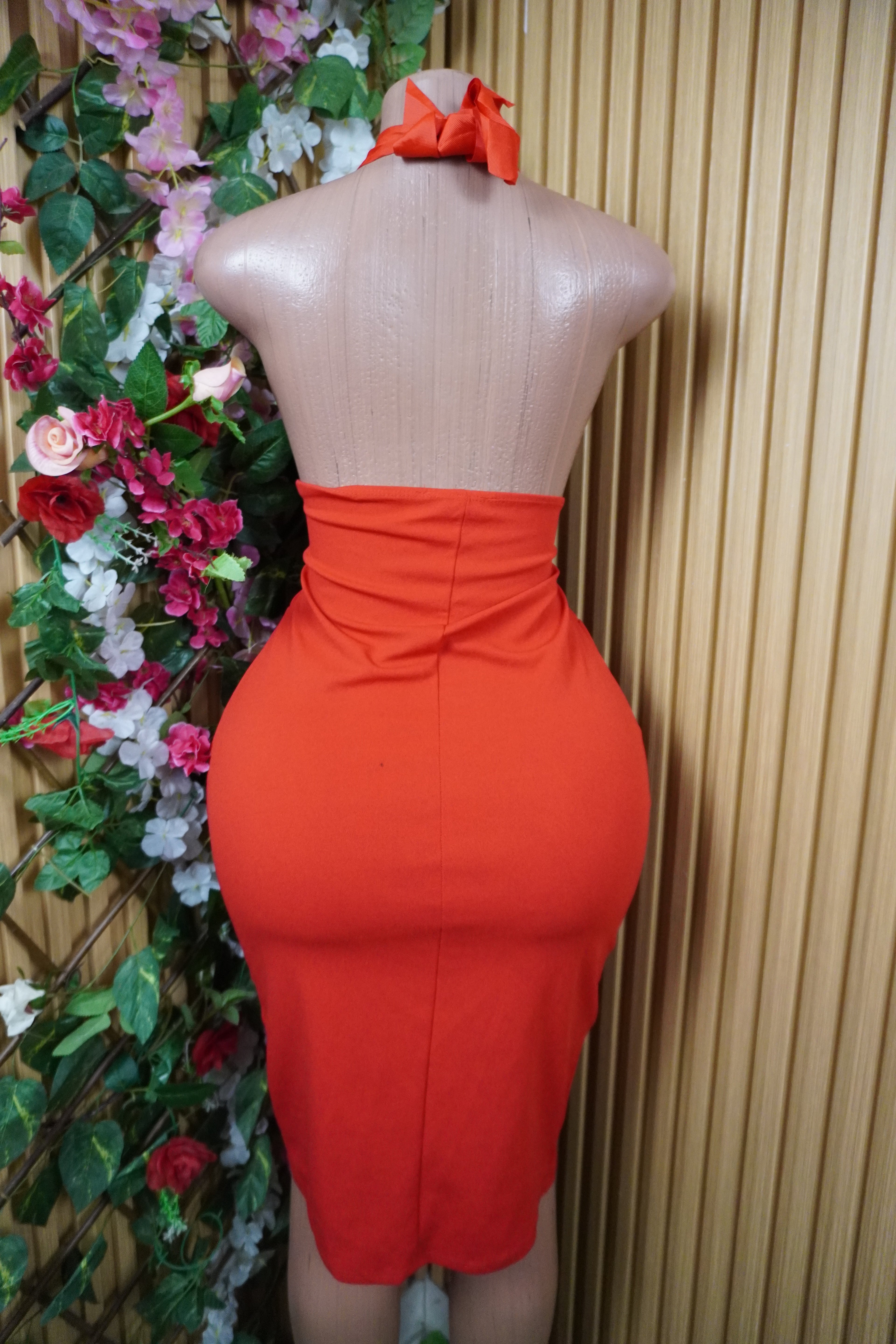 Robe moulante sans manches dénudée dos-nu-S