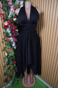 Robe évasée-longue sans manches dénudée-S
